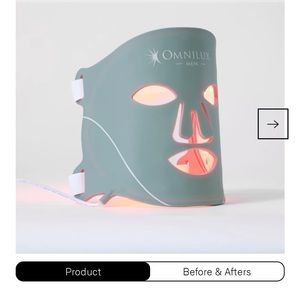 Omnilux for men red light mask perfect condition and under warranty for a year